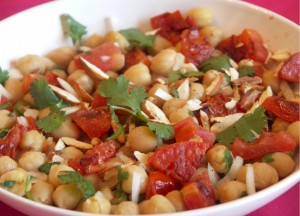 Chickpea Salad with Roasted Tomatoes