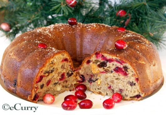 spiced cranberry raisin cake 1