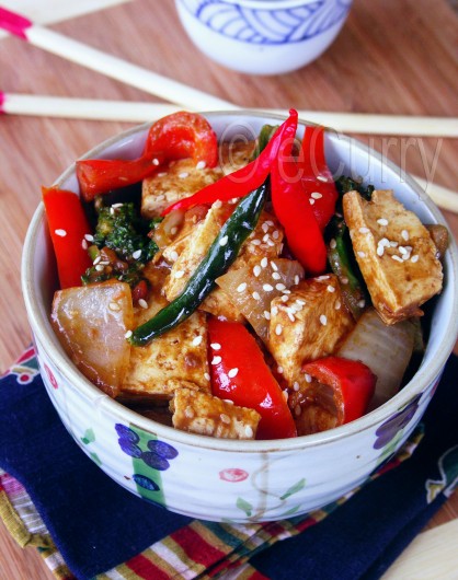 Braised Tofu in Sesame Peanut Sauce 2