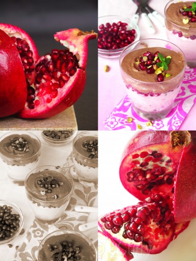 Cranberry Pom Chocolate Mousse Collage 2