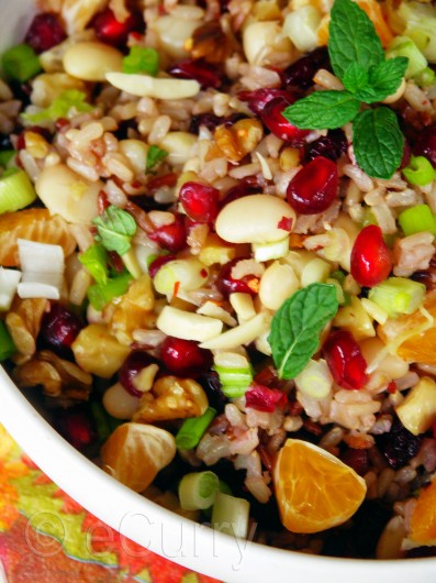 Rice, fruit and nut Salad 