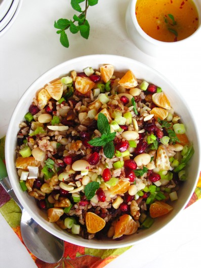 Rice, fruit and nut Salad 