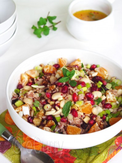 Rice, fruit and nut Salad 4