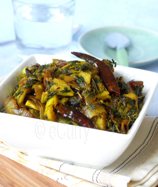 Aloo Methi / Potatoes flavored with Fenugreek