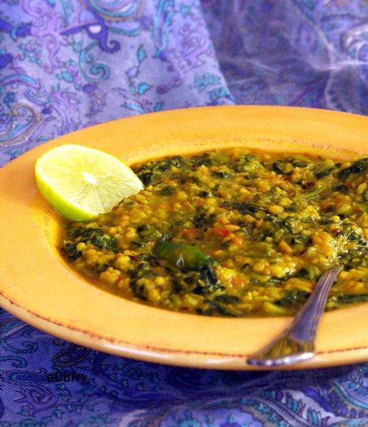 Palak Dal/Spinach with Lentils