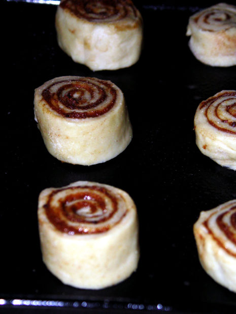 making cinnamon rolls