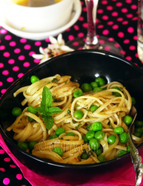 Pasta with Mint Butter and Peas