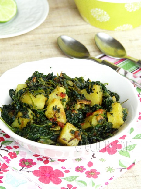 Aloo Palak/Spinach and Potato recipe