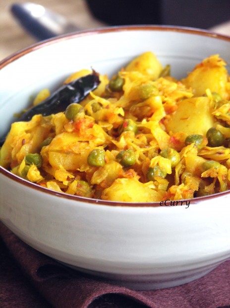 Cabbage with Peas and Potatoes