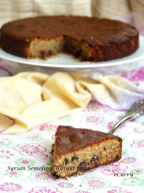 Syrian Walnut Chocolate Cake