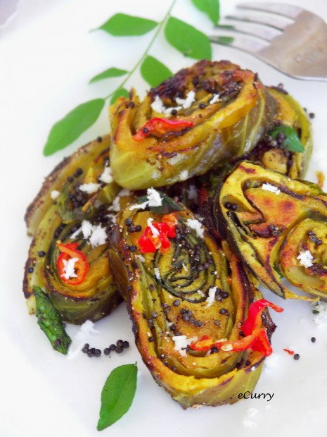 Cabbage and Chickpea Roulade