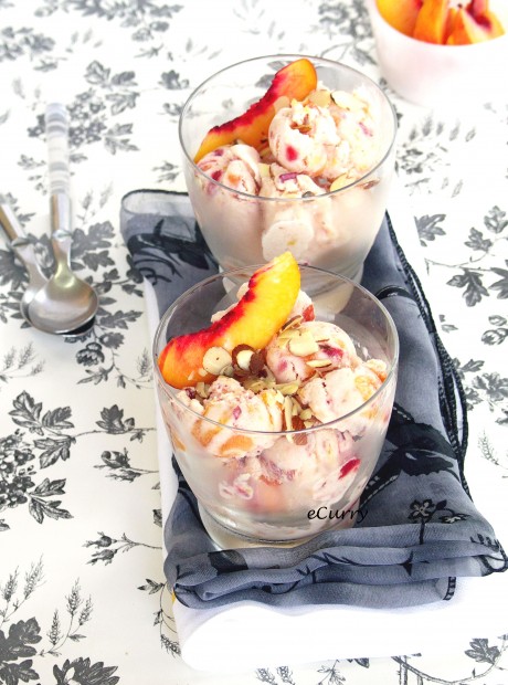 Poached Stone Fruit Ice Cream