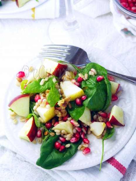 Barley and Spinach Fall Salad