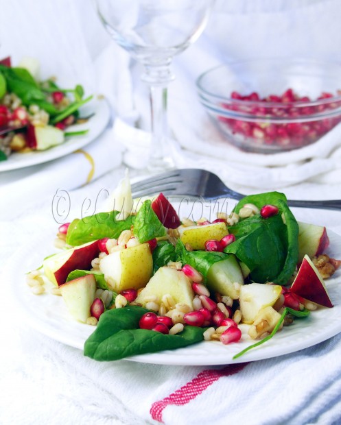 Barley and Spinach Fall Salad