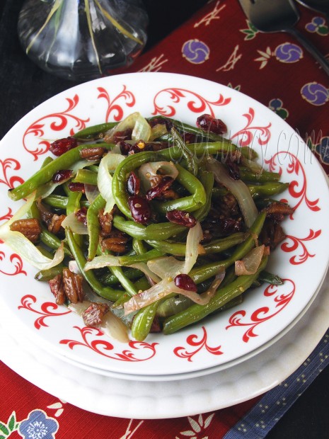 Beans with Pecans and Cranberries