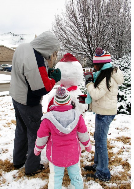 making a snowman