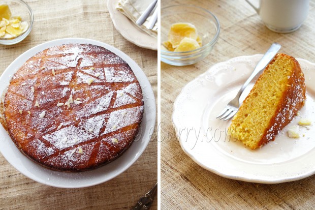 Pineapple Orange Ginger Cake Diptych