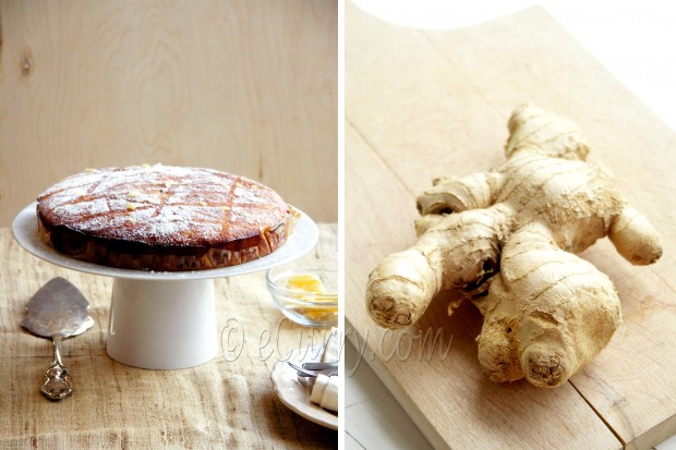 Pineapple Orange Ginger Cake Diptych