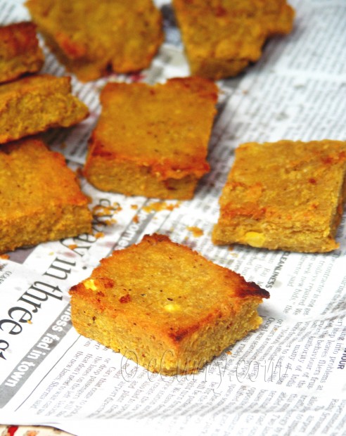 Dhoka- fried lentil cakes