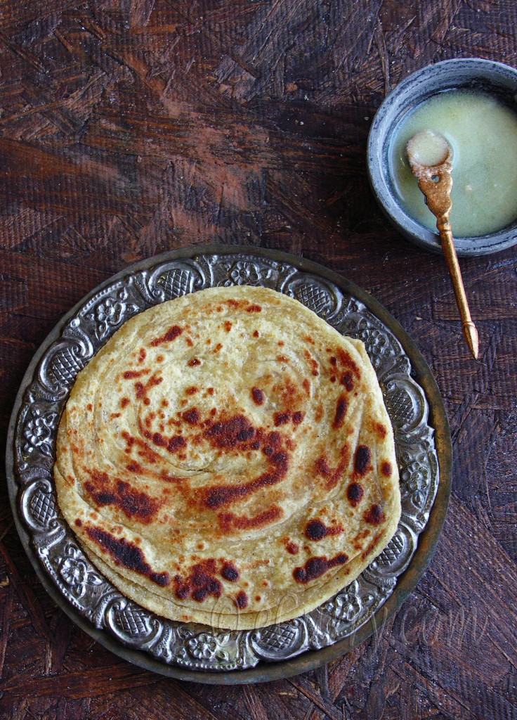 Lachha/lachcha Paratha- layered flat bread