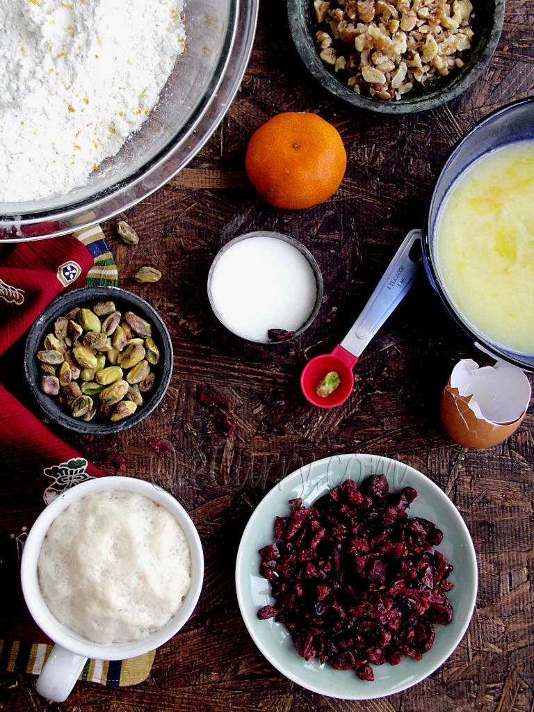 Ingredients for Spiced Holiday bread