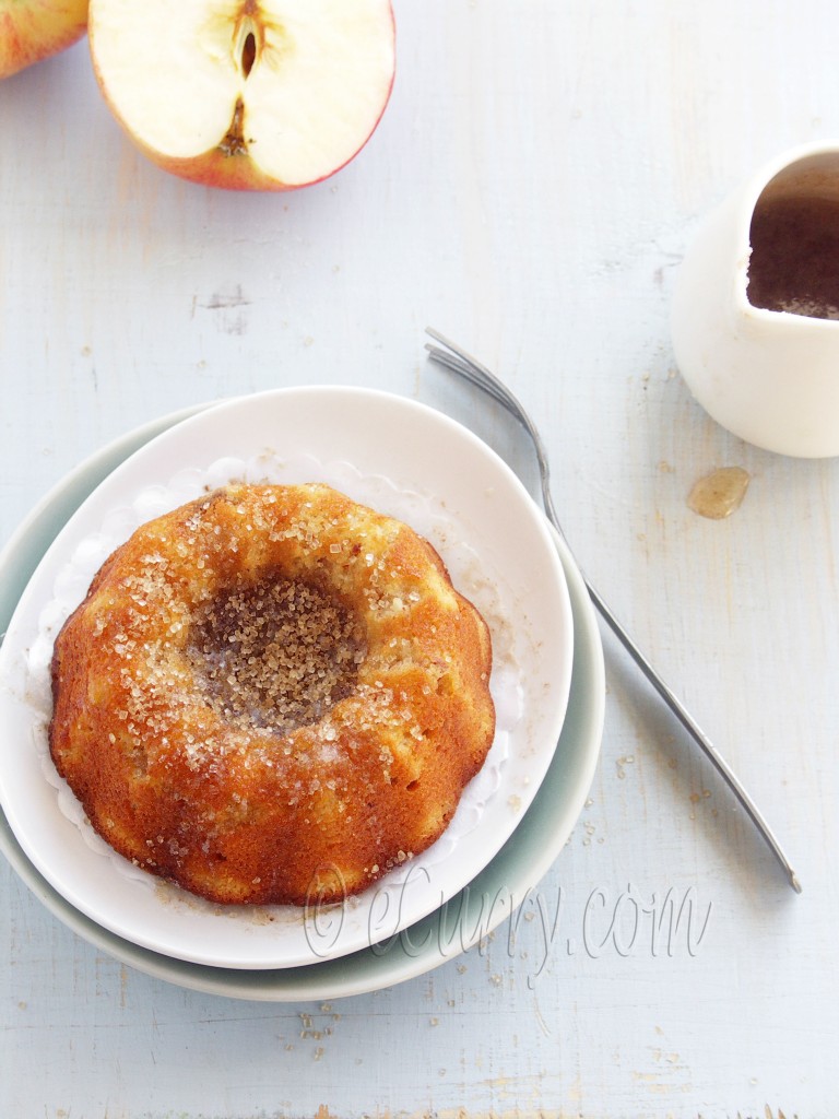 Liquor Soaked Apple Ginger Walnut Cake