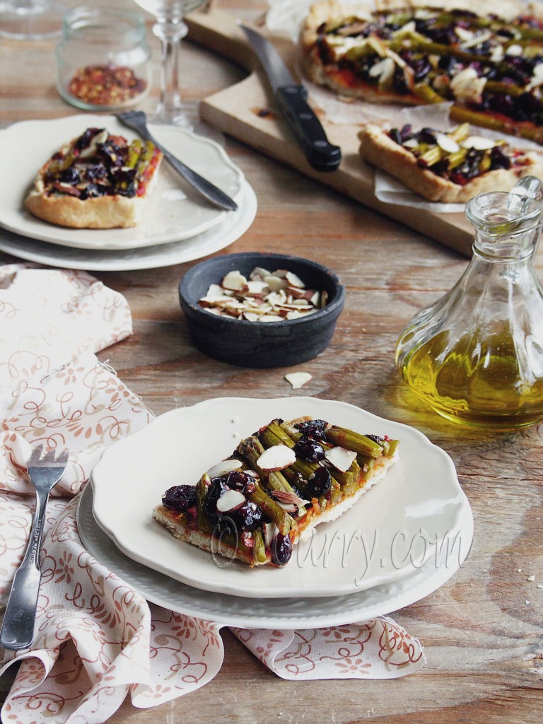 asparagus cranberry tart