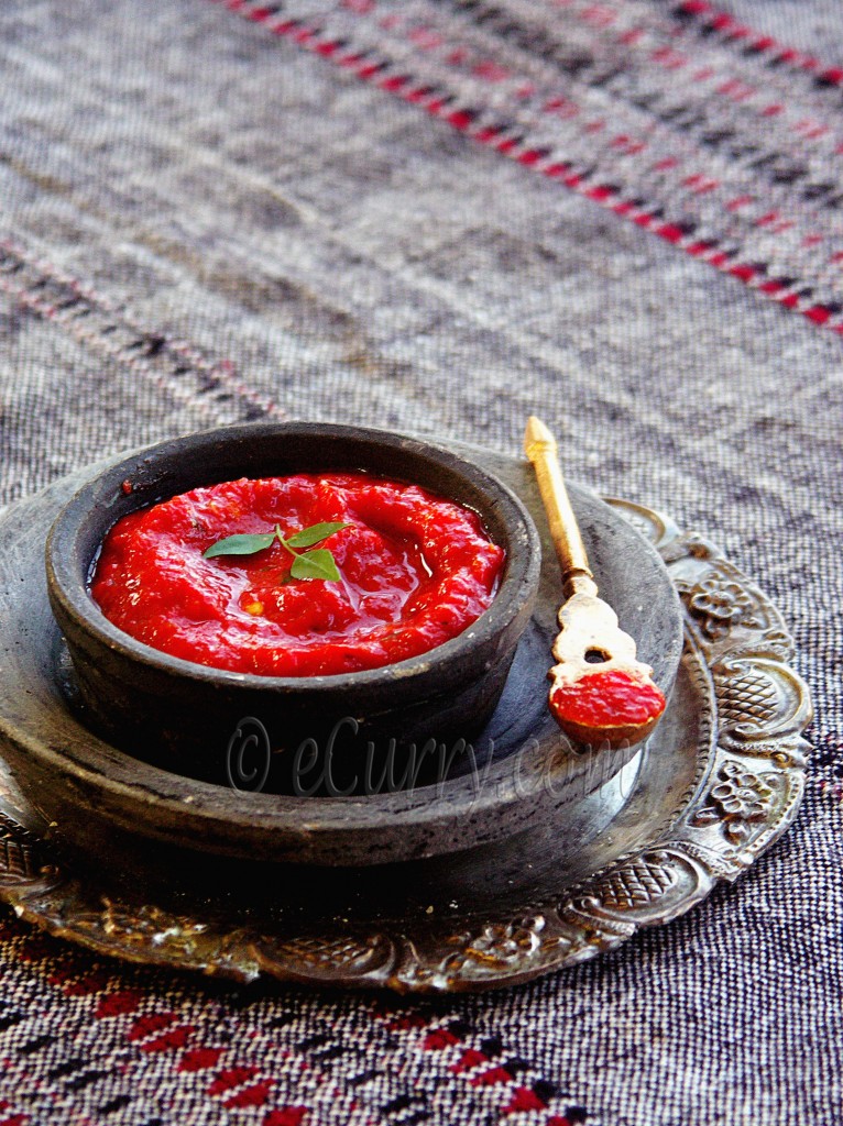 roasted tomato and pepper chutney/dip/sauce/spread