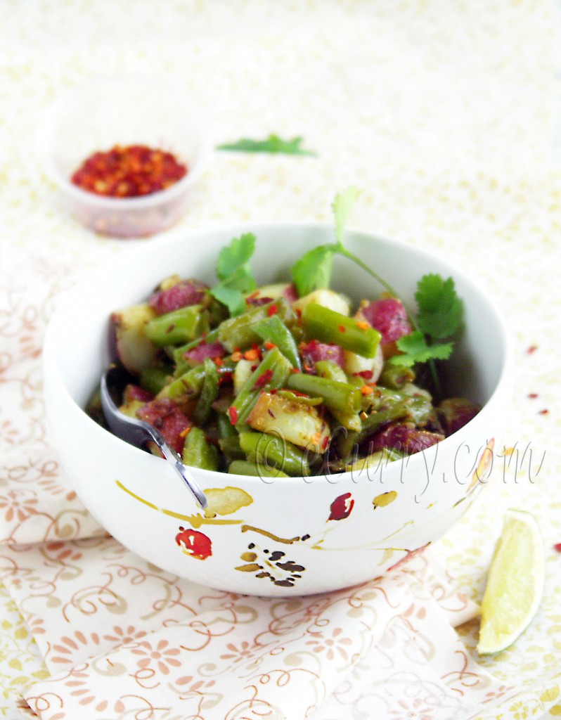 stir fried green beans and potatoes