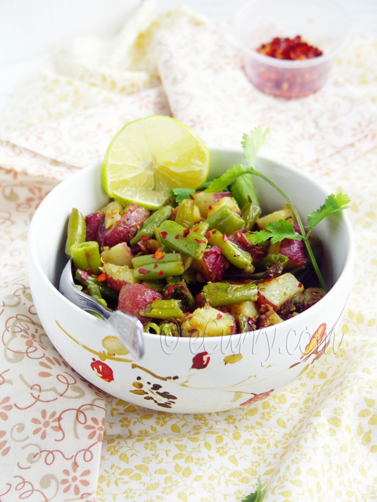 stir fried green beans with potatoes