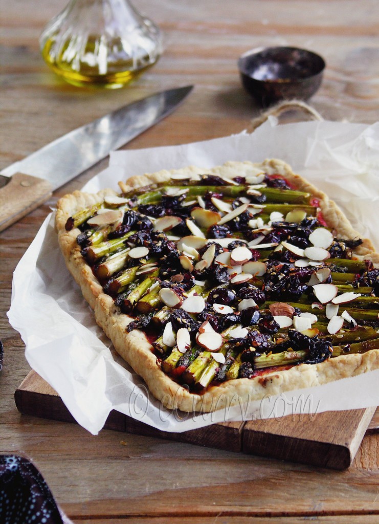 asparagus cranberry tart 