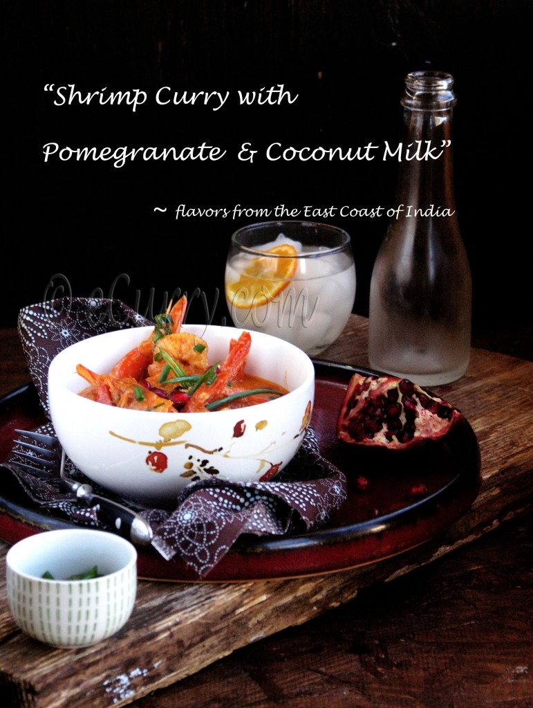 Shrimp with Pomegranate and Coconut Milk 