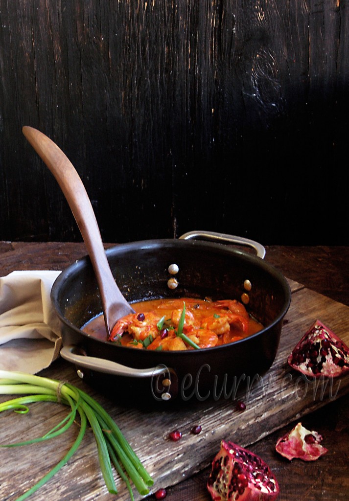 Shrimp with Pomegranate and Coconut Milk