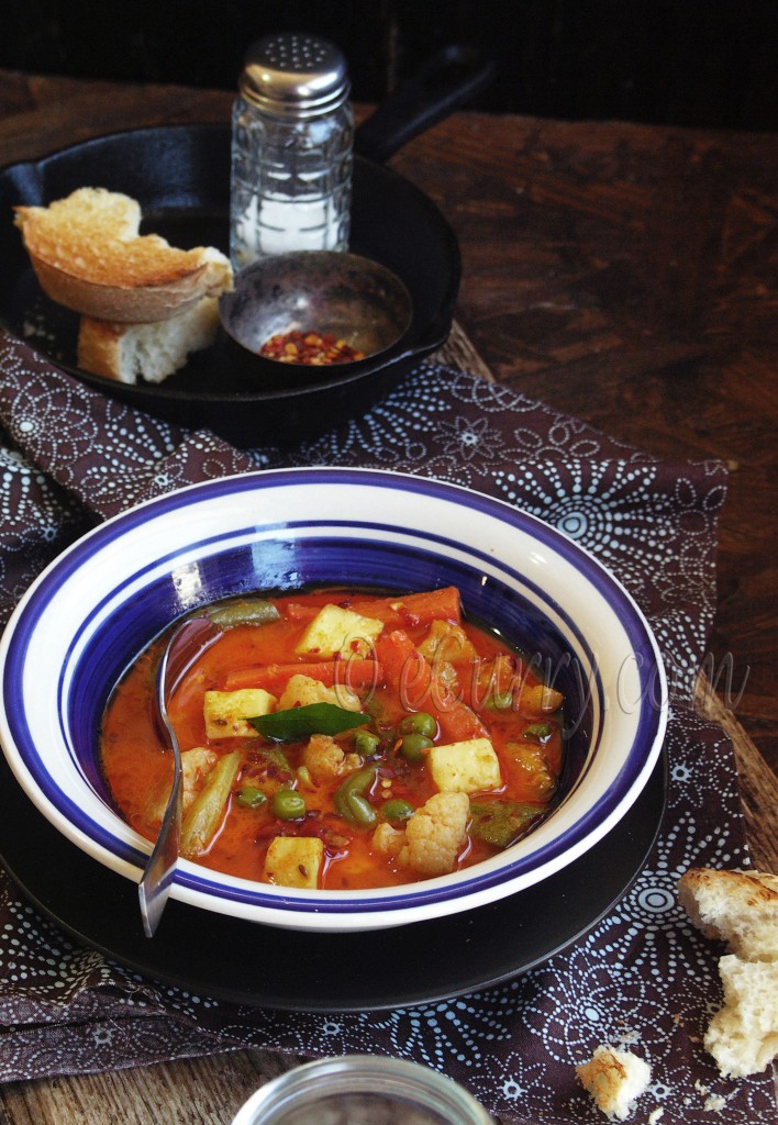 vegetable stew in coconut milk 