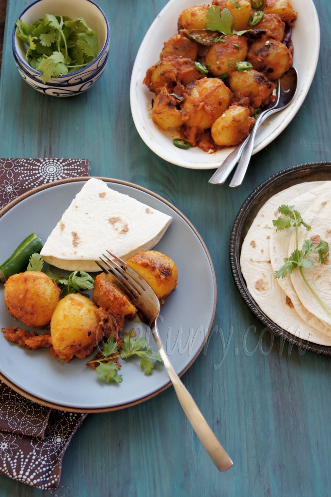 Niramish Dum Aloo- Spice Coated Baby Potatoes