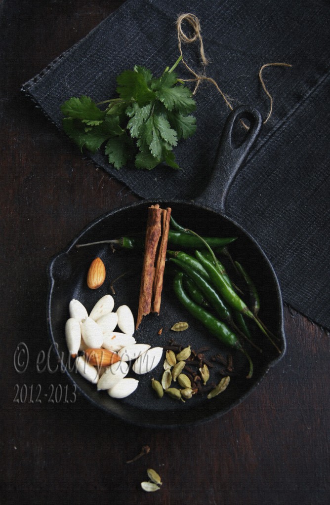 ingredients for flavors for chicken curry