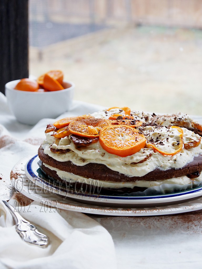 Caramelized Orange and Chocolate Layer Cake