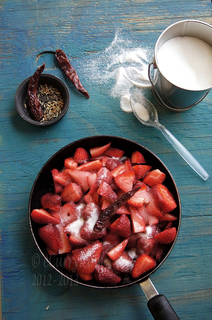 Strawberries and Panch Phoron