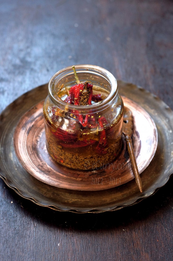 Bharwan Laal-Mirch-Ka-Aachar-1- stuffed red pepper pickle indian