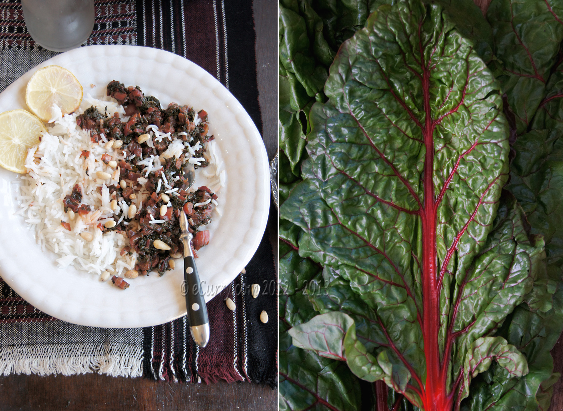 Red Chard recipe diptych 1