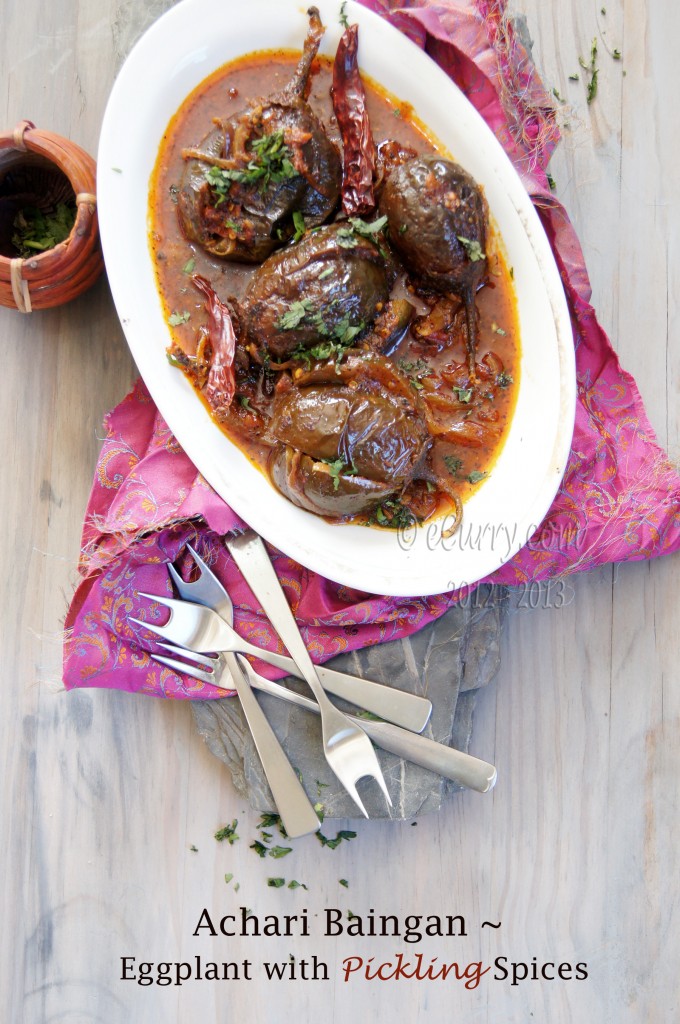 Achari-baingan- Eggplant in Pickling Spices