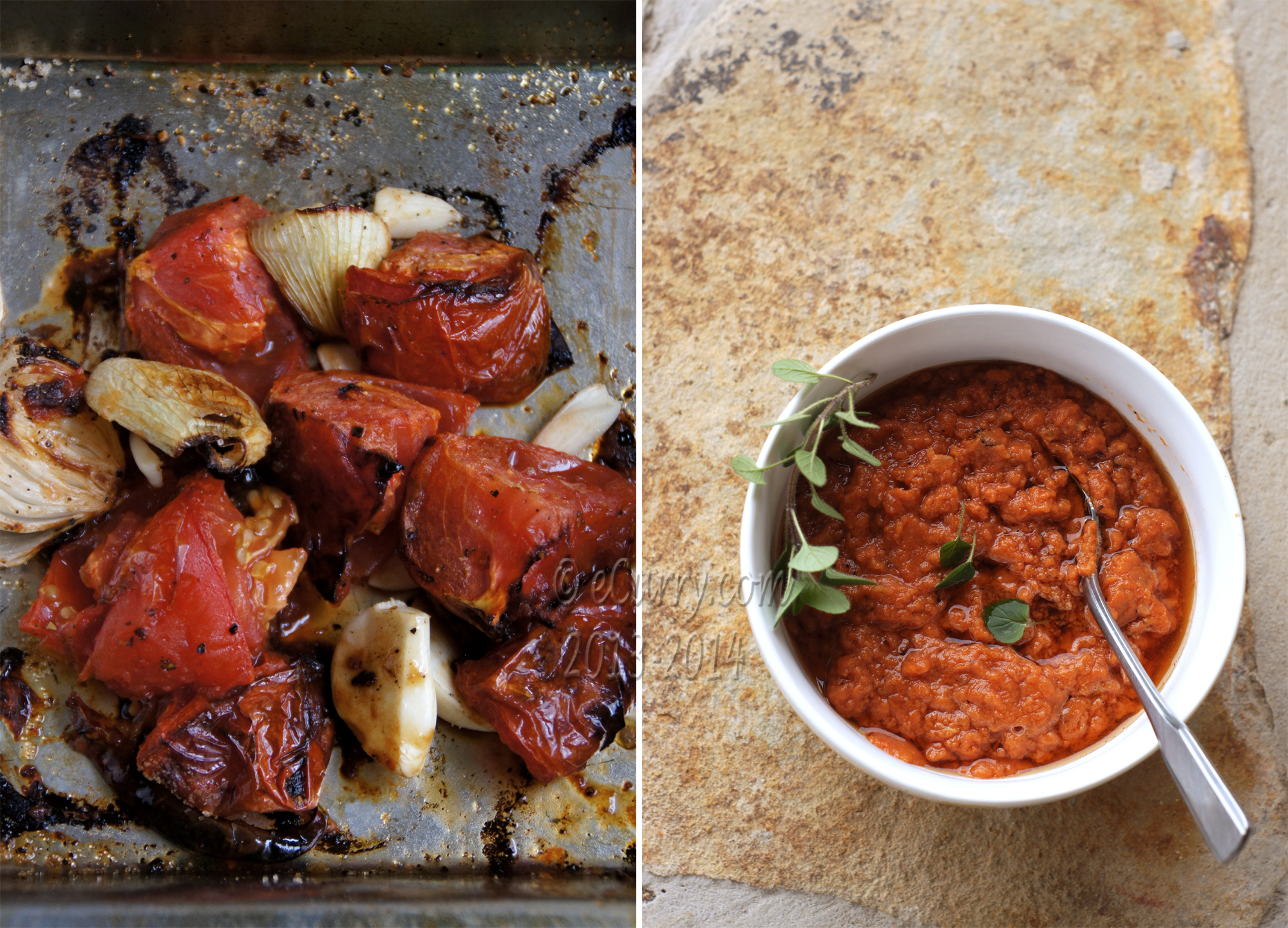 Roasted Tomato Sauce Diptych 1