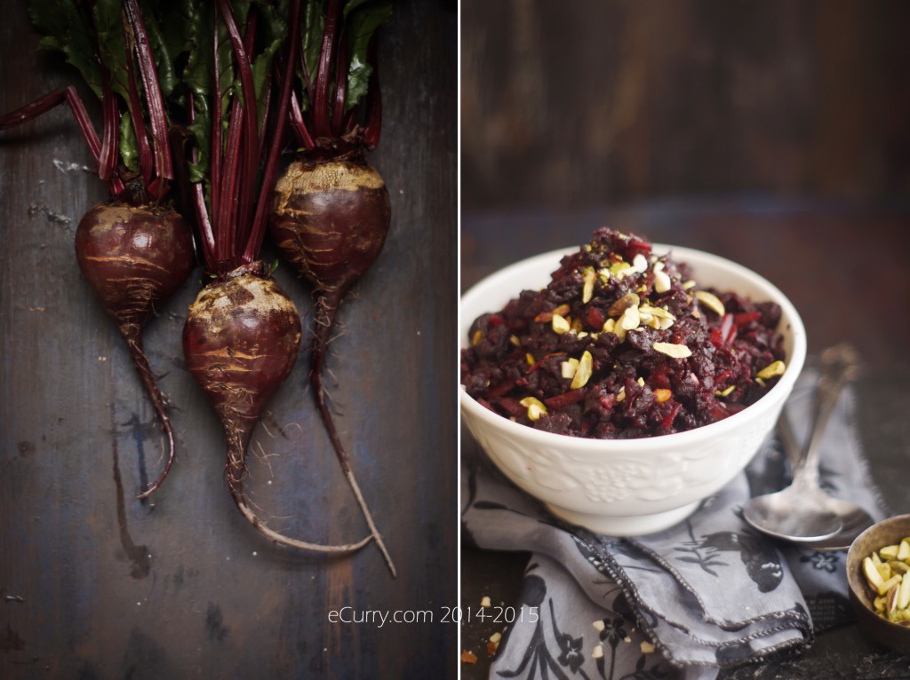 Beet Halwa Diptych 1