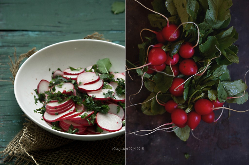 Radish Mint Salad Diptych 1