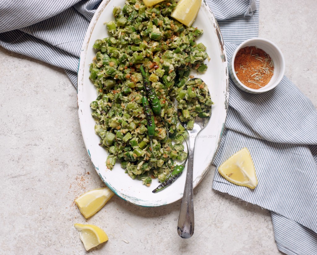 Asparagus stir fried with coconut 3