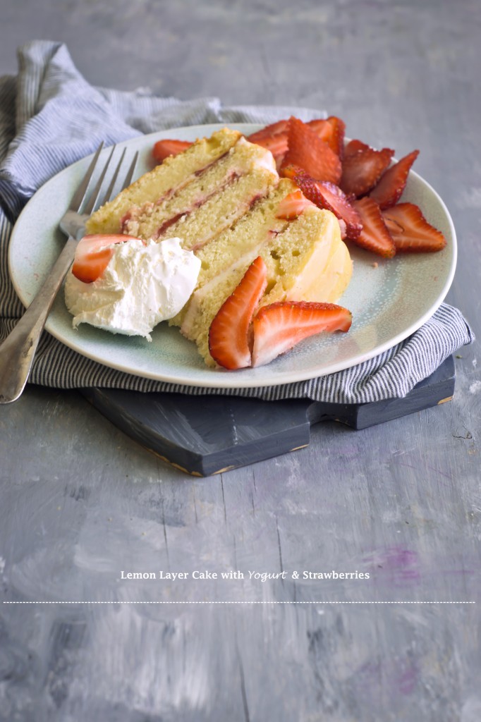 Strawberry lemon layer cake 7