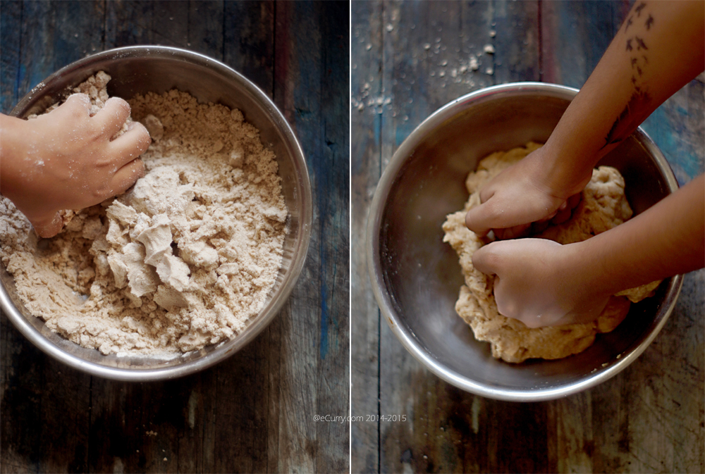 making pastry dough diptych 1