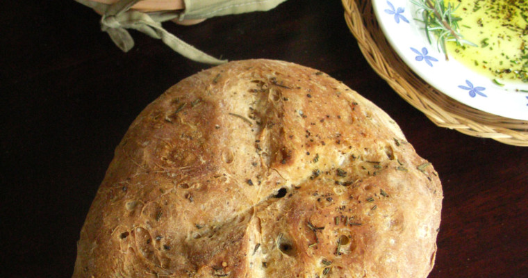 Rosemary Pepper Peasant Bread