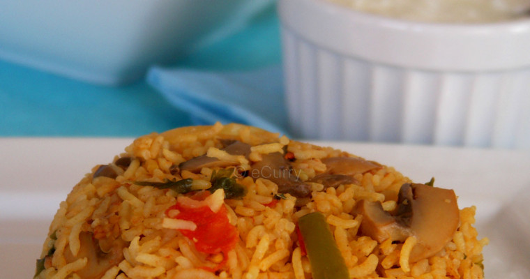 Spicy Tomato Mushroom Rice with Fresh Mint