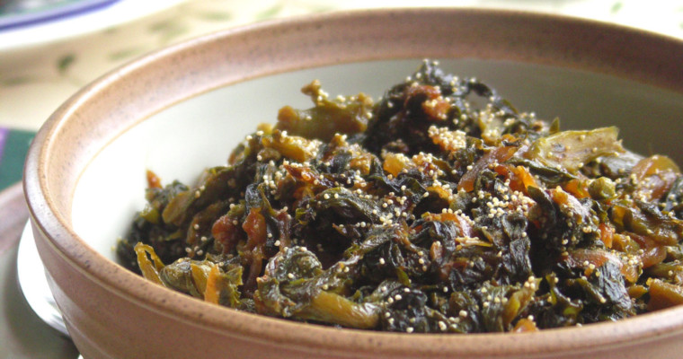 Stir Fried “Pui” with Poppy Seeds